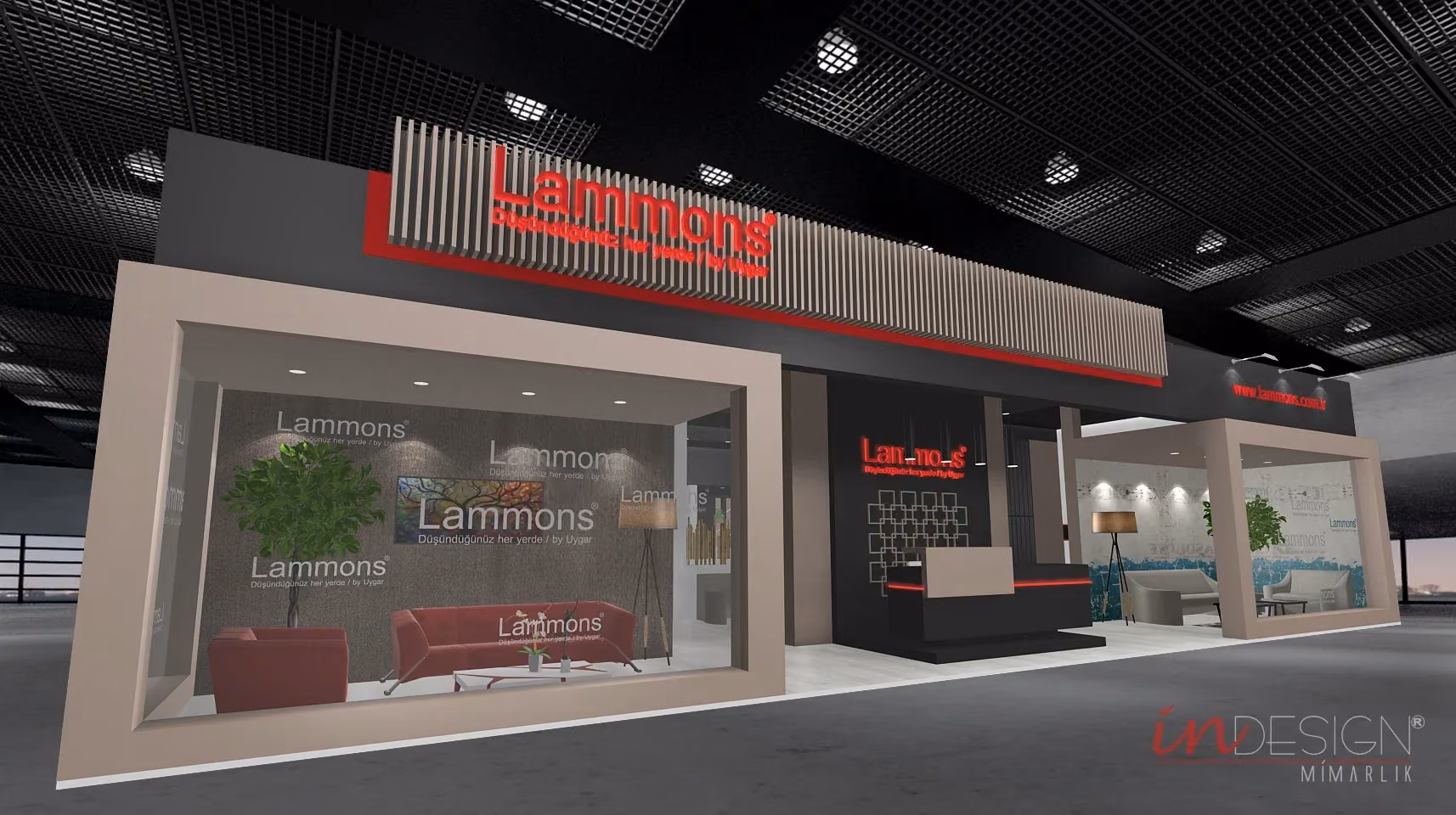 FUAR STANDI TASARIMI – LAMMONS MOBİLYA – FUAR STAND TASARIMLARI