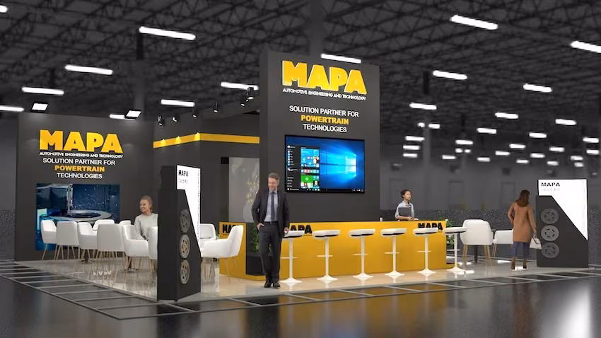 Mapa alüminyum aluexpo fuar standı tasarımı ifm