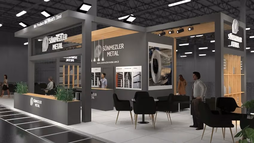 Birmingham Sönmezler metal fuar standı tasarımı